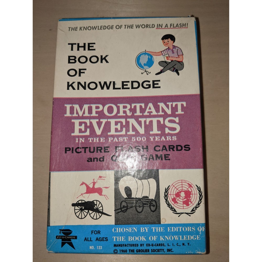 The Book Of Knowledge Picture Flash Cards 1960 CIB